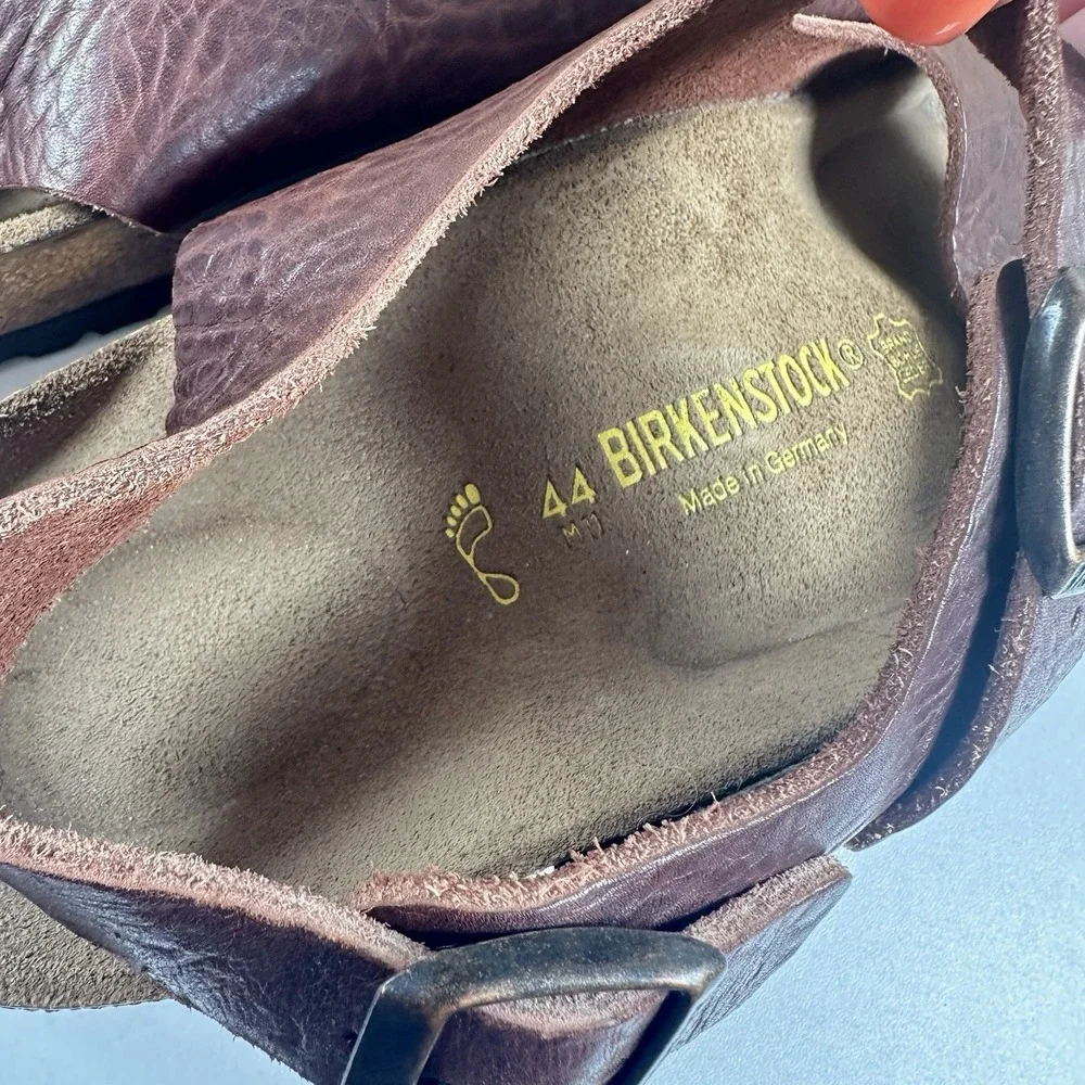 Birkenstock Mens Milano Sandals Leather EU 44 / US 11 Back Strap Comfort Jesus